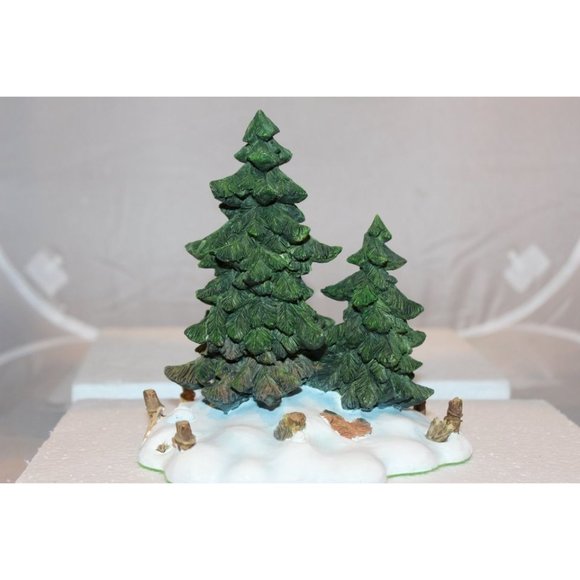 Dept 56 Village Accessories - Double Pine Trees - Picture 3 of 4